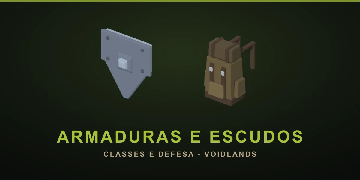 Armaduras, escudos e mochilas