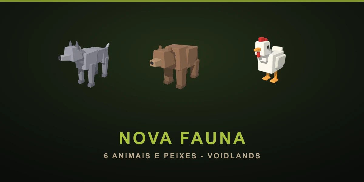 Nova fauna: 6 animais e peixes